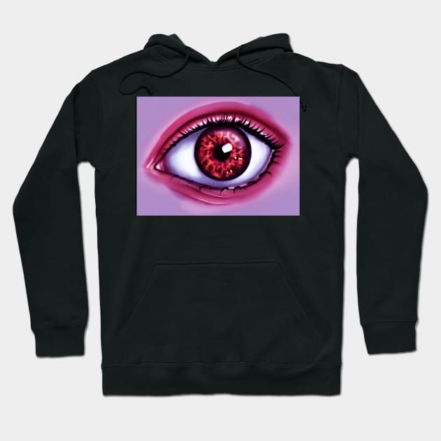 Brown Eye Painting Hoodie by galaxieartshop